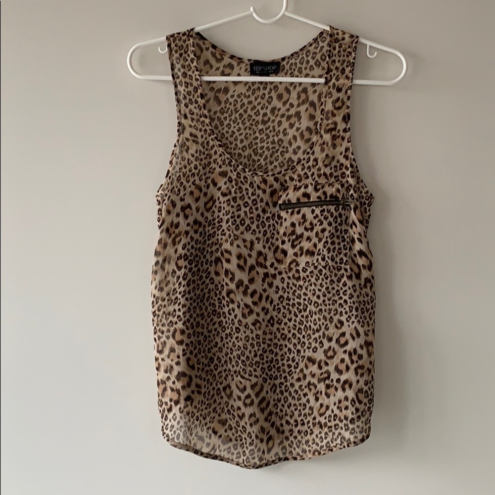 Topshop | Leopard Print Tank Top